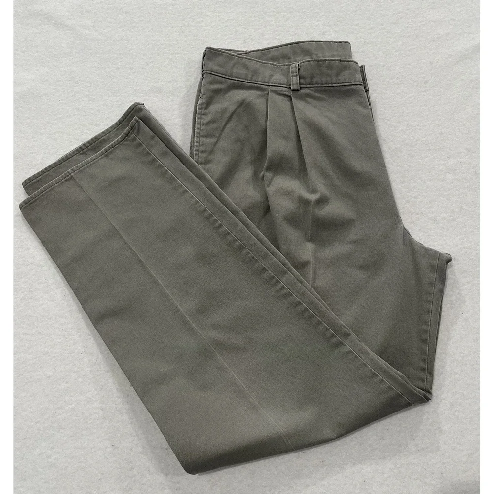 Duxbak Khaki Cotton Chino Pants Men's W40 L34 Classic Fit Work wear Vintage